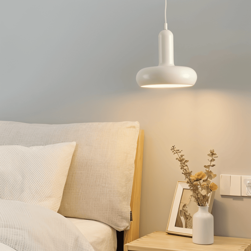 Pendant Lamp Retro Bauhaus Style with Rounded Shade and Adjustable Height