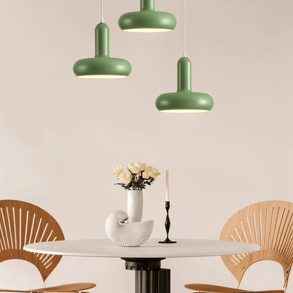 Pendant Lamp Retro Bauhaus Style with Rounded Shade and Adjustable Height