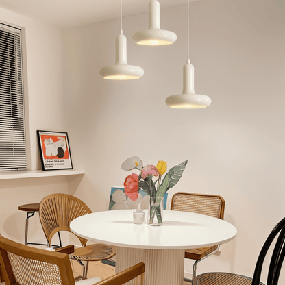 Pendant Lamp Retro Bauhaus Style with Rounded Shade and Adjustable Height