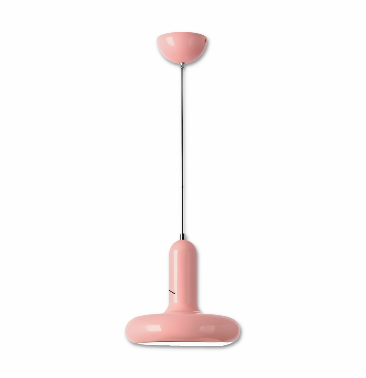 Pendant Lamp Retro Bauhaus Style with Rounded Shade and Adjustable Height