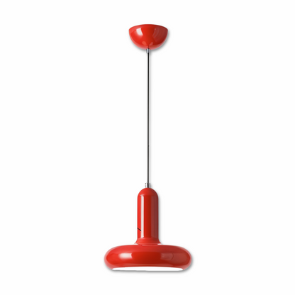 Pendant Lamp Retro Bauhaus Style with Rounded Shade and Adjustable Height