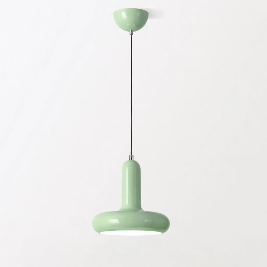 Pendant Lamp Retro Bauhaus Style with Rounded Shade and Adjustable Height