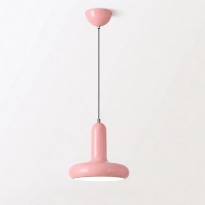 Pendant Lamp Retro Bauhaus Style with Rounded Shade and Adjustable Height