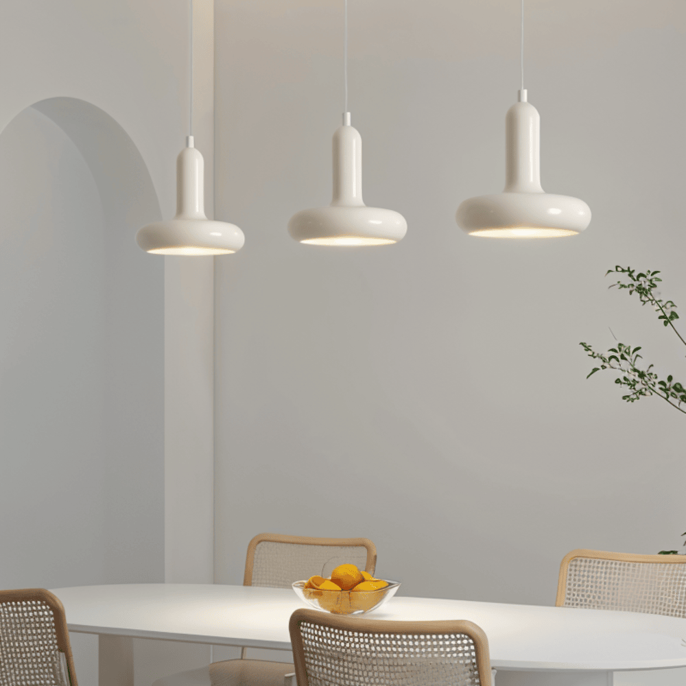 Pendant Lamp Retro Bauhaus Style with Rounded Shade and Adjustable Height