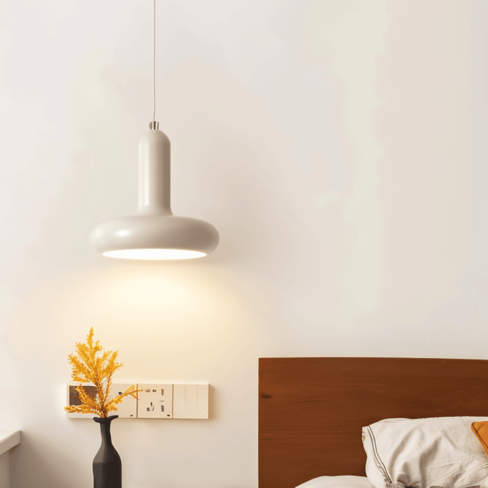Pendant Lamp Retro Bauhaus Style with Rounded Shade and Adjustable Height