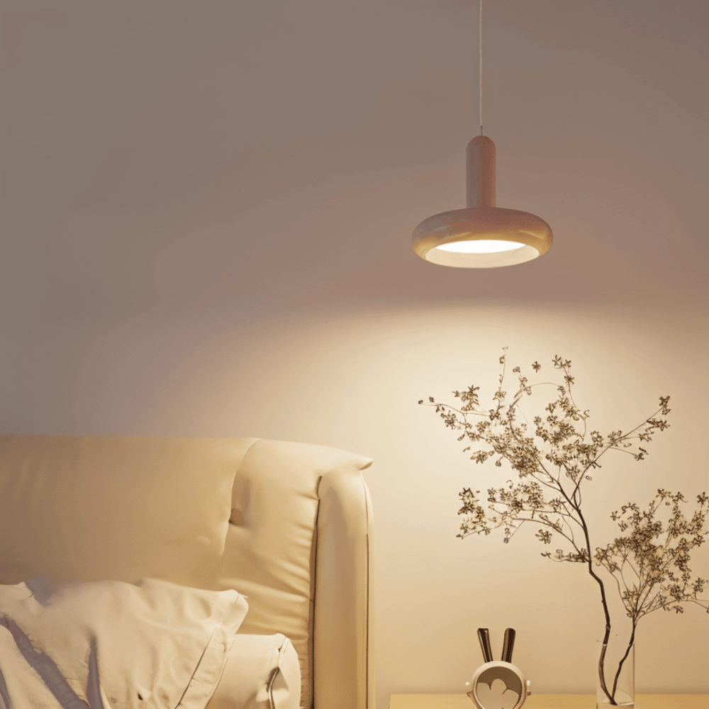Pendant Lamp Retro Bauhaus Style with Rounded Shade and Adjustable Height