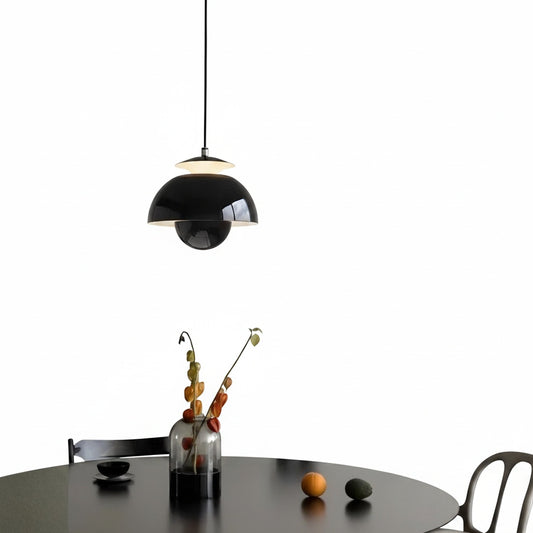 Pendant Lamp Scandinavian Retro with Dome Shade and Glossy Finish