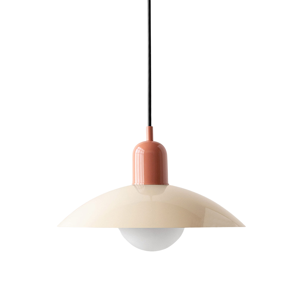 Pendant Lamp Scandinavian Style with Adjustable Height and Round Dome Shade