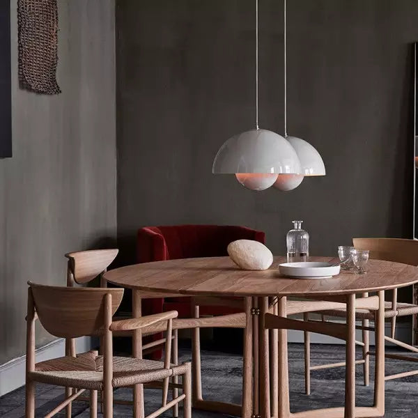 Pendant Lamp Scandinavian with Dome Shade and Adjustable Cable