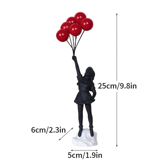 Pop Art Sculpture Collection with Balloon Girl, Flower Thrower and Figurine Designs