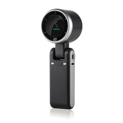 Portable Handheld Fan Foldable 3-in-1 with Digital Display and 5 Speed Settings