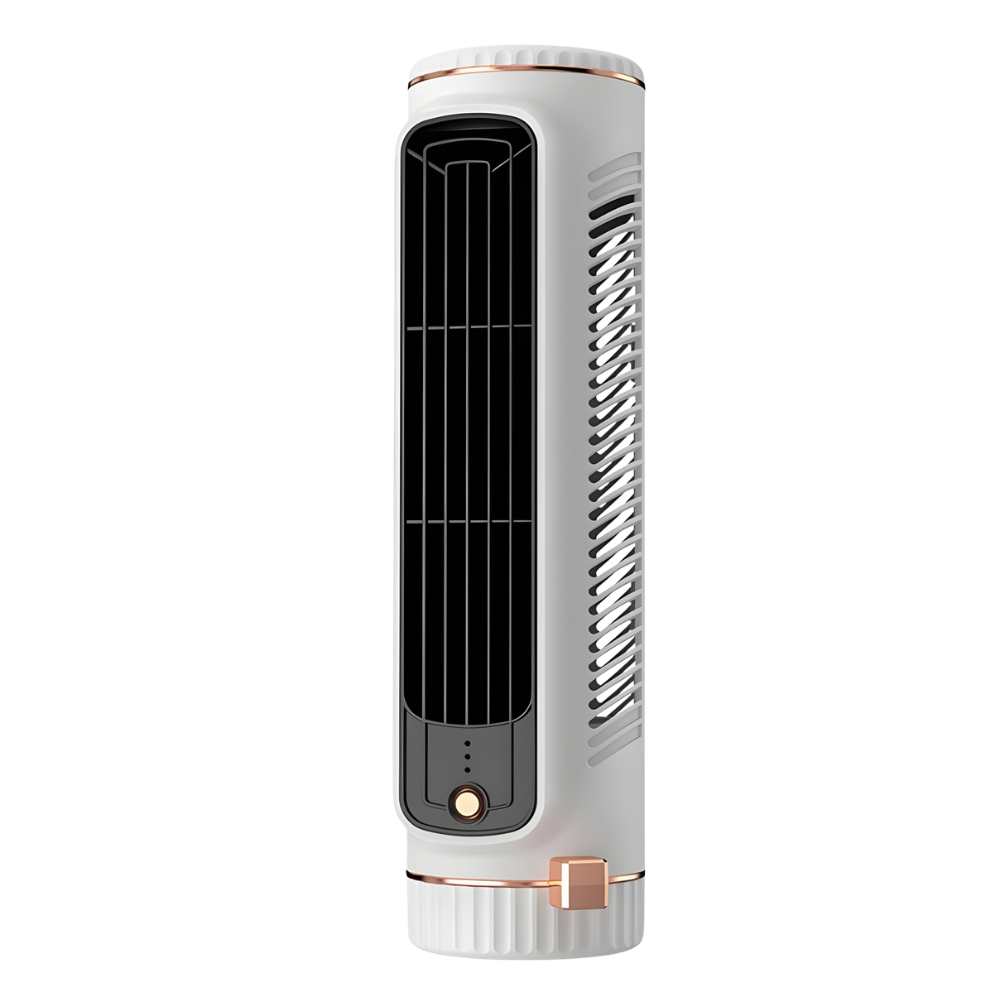 Portable Mini Tower Fan Bladeless Design with USB Power and Oscillation