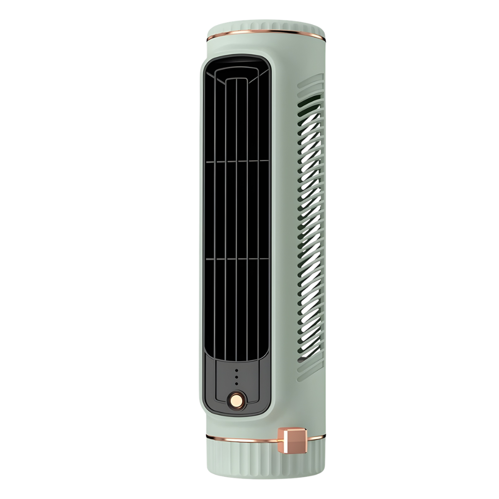 Portable Mini Tower Fan Bladeless Design with USB Power and Oscillation