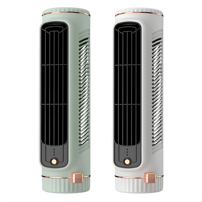 Portable Mini Tower Fan Bladeless Design with USB Power and Oscillation
