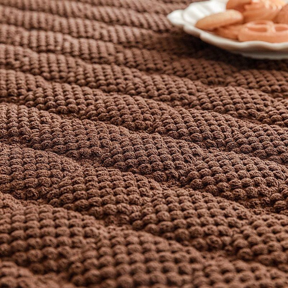 Quilted Seat Pad Cover for Sofa and Bed with Anti-Slip Base