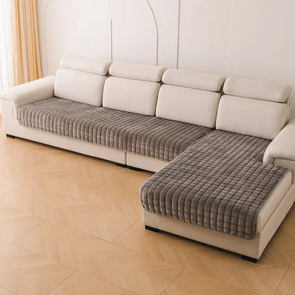 Quilted Sofa Cover with Anti-Slip Backing for Fabric and Leather Sofas