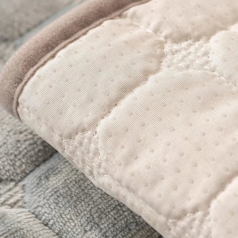 Quilted Sofa Cover with Anti-Slip Backing for Fabric and Leather Sofas