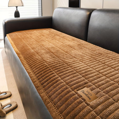 Quilted Sofa Seat Cover Protector with Non-Slip Backing for Pets and Daily Use