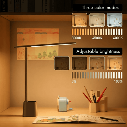 Rechargeable Foldable LED Desk Lamp with Slim Bar Light