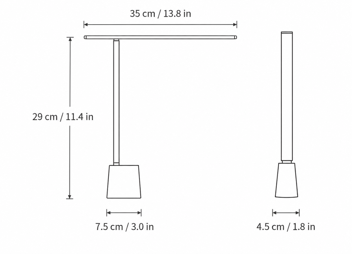 Rechargeable Foldable LED Desk Lamp with Slim Bar Light