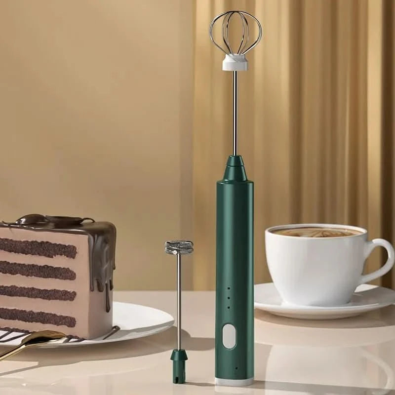 Rechargeable Mini Hand Mixer with Two Mixing Attachments