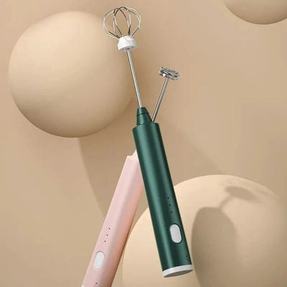 Rechargeable Mini Hand Mixer with Two Mixing Attachments