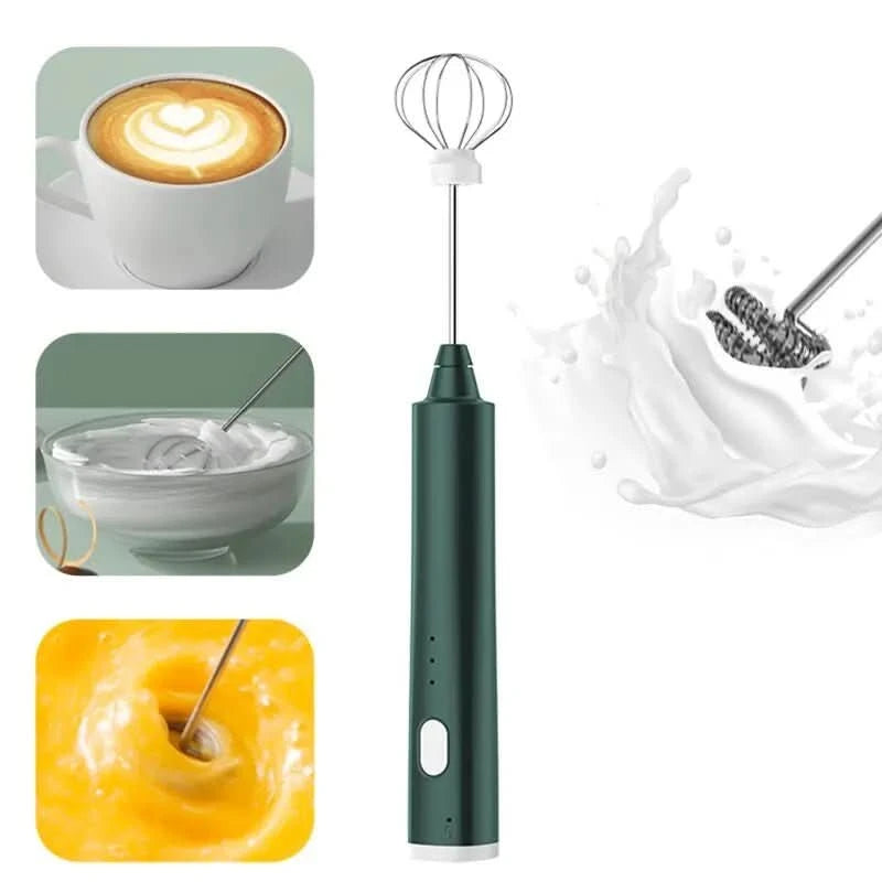 Rechargeable Mini Hand Mixer with Two Mixing Attachments
