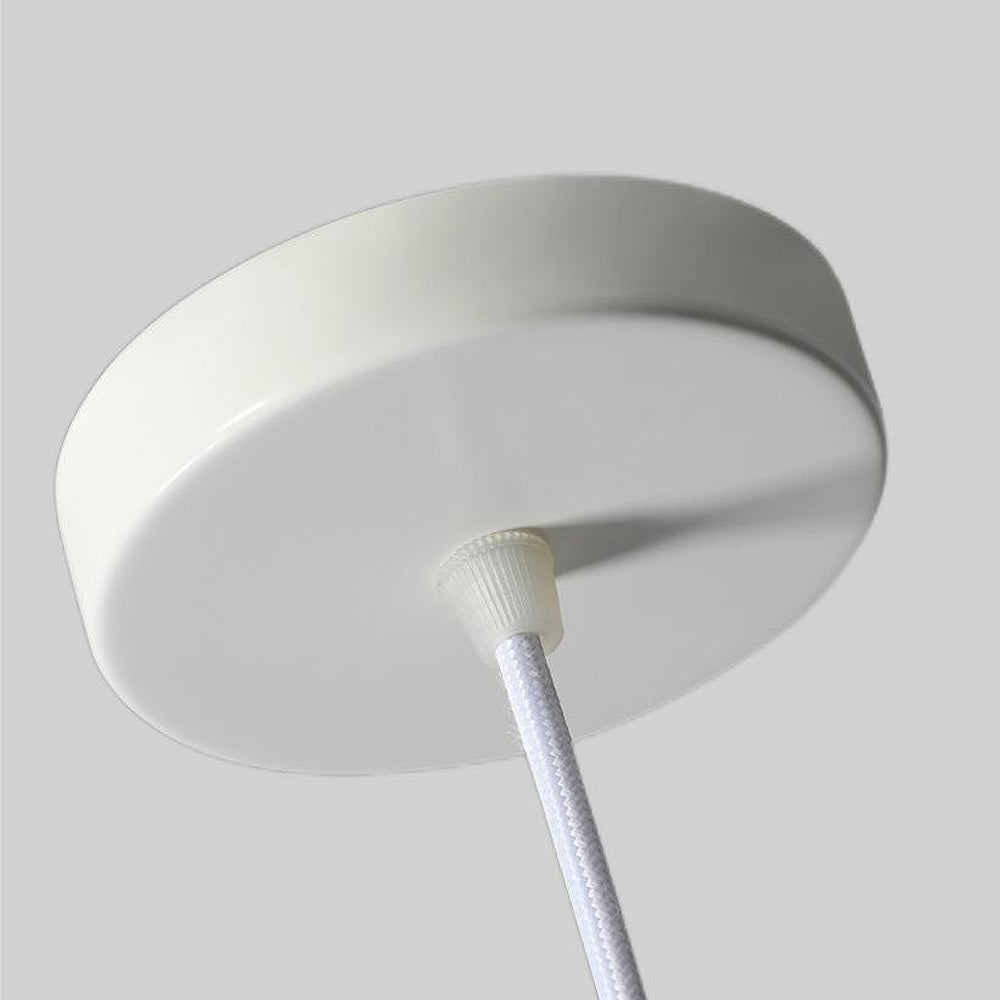 Retro Pendant Lamp with Wide Glass Shade and Globe Bulb