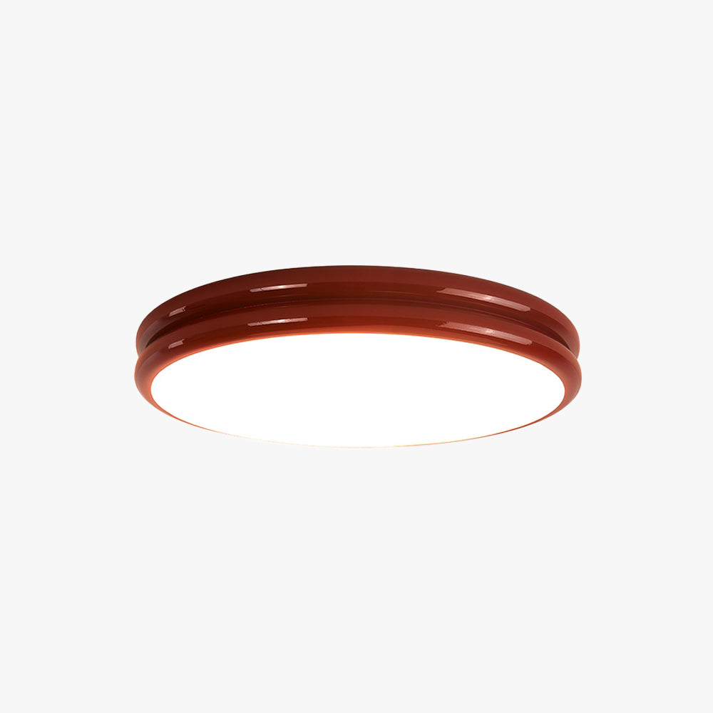 Round Flush Mount Ceiling Light Minimalist with Double-Layered Ring Design