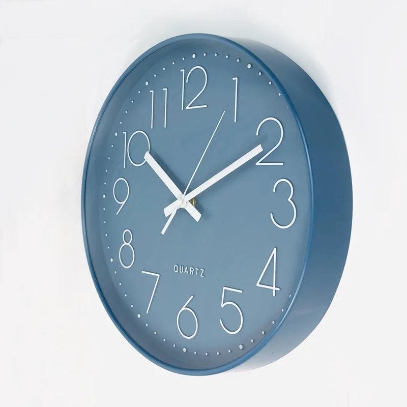 Round Wall Clock Minimalist Quartz Silent Non-Ticking Movement