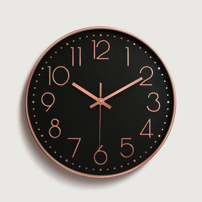 Round Wall Clock Minimalist Quartz Silent Non-Ticking Movement