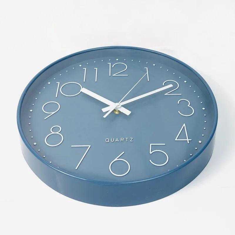 Round Wall Clock Minimalist Quartz Silent Non-Ticking Movement
