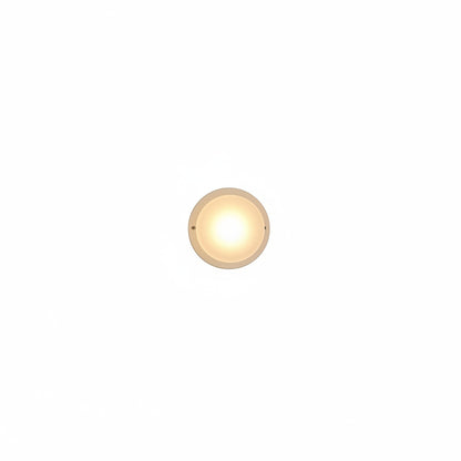 Round Wall Lamp Minimalist with Recessed Glass Diffuser
