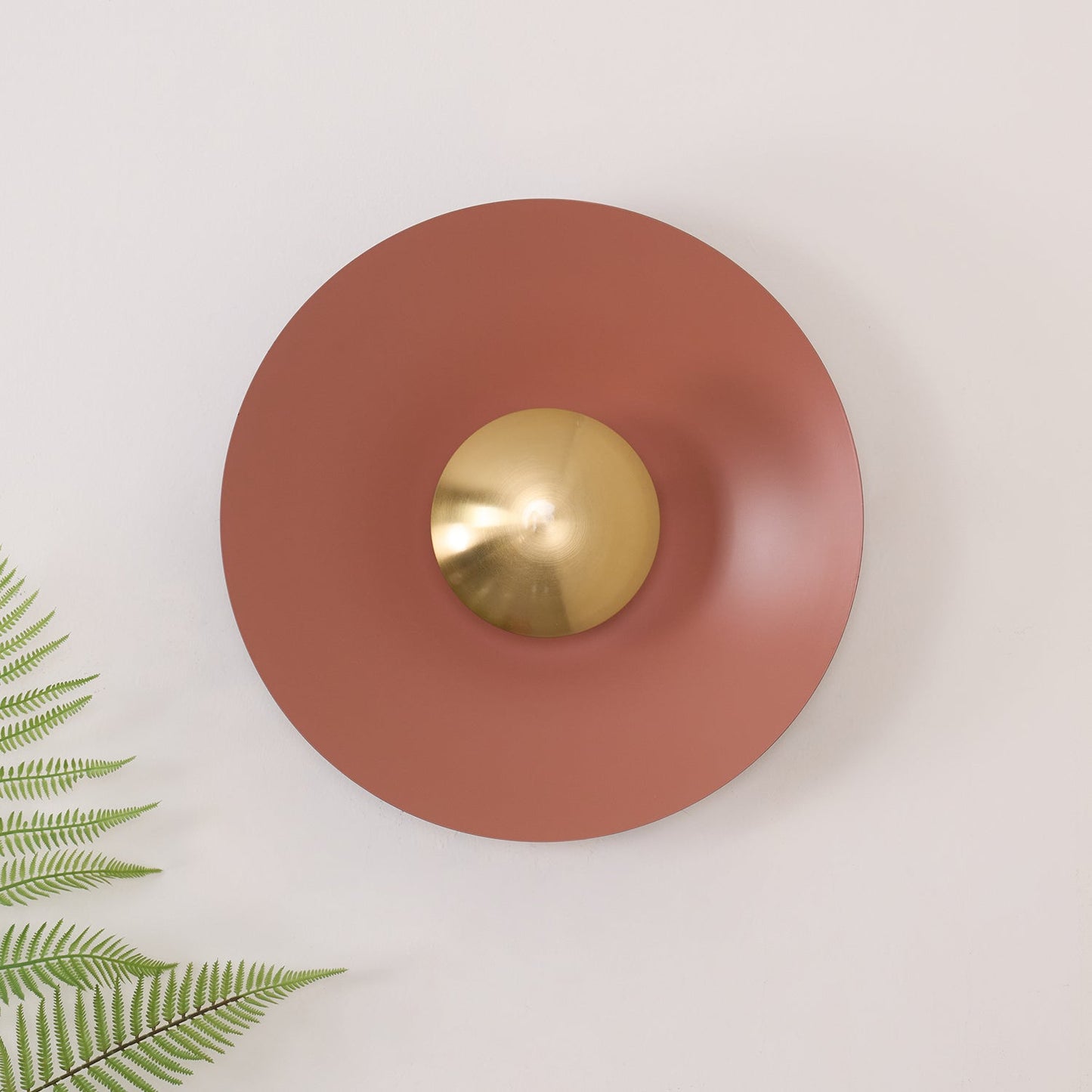 Round Wall Lamp Modern Minimalist with Integrated LED and Convex Mirror Centre