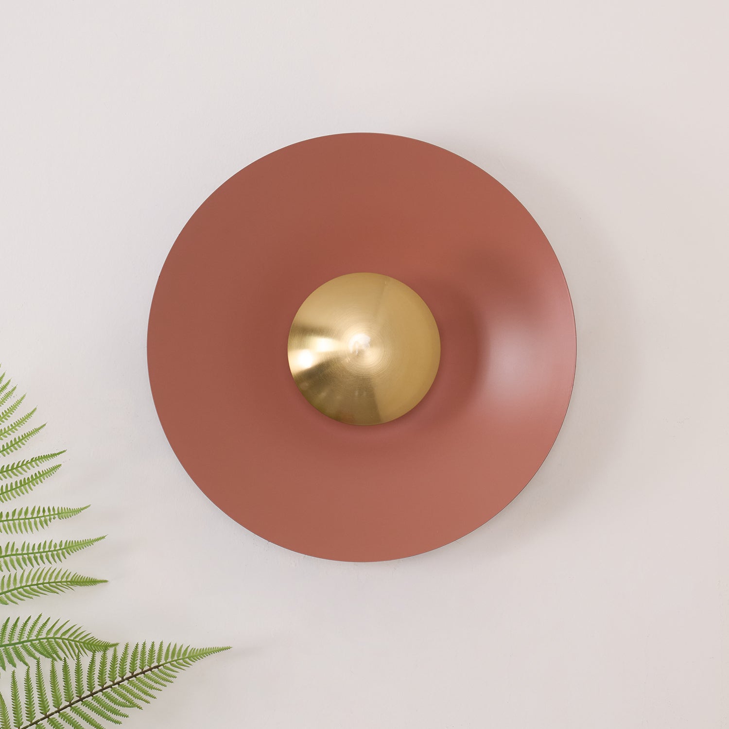Round Wall Lamp Modern Minimalist with Integrated LED and Convex Mirror Centre