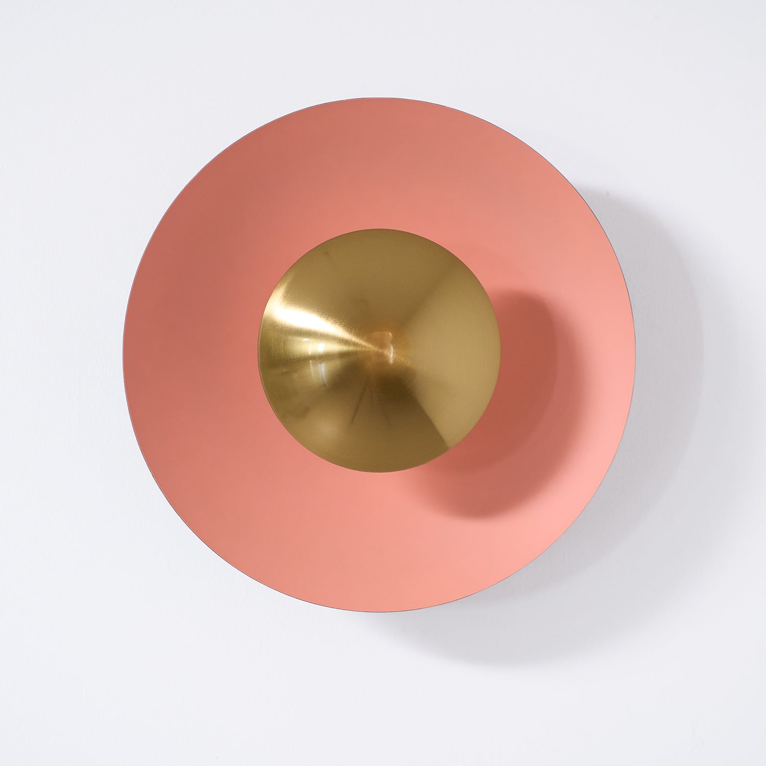 Round Wall Lamp Modern Minimalist with Integrated LED and Convex Mirror Centre
