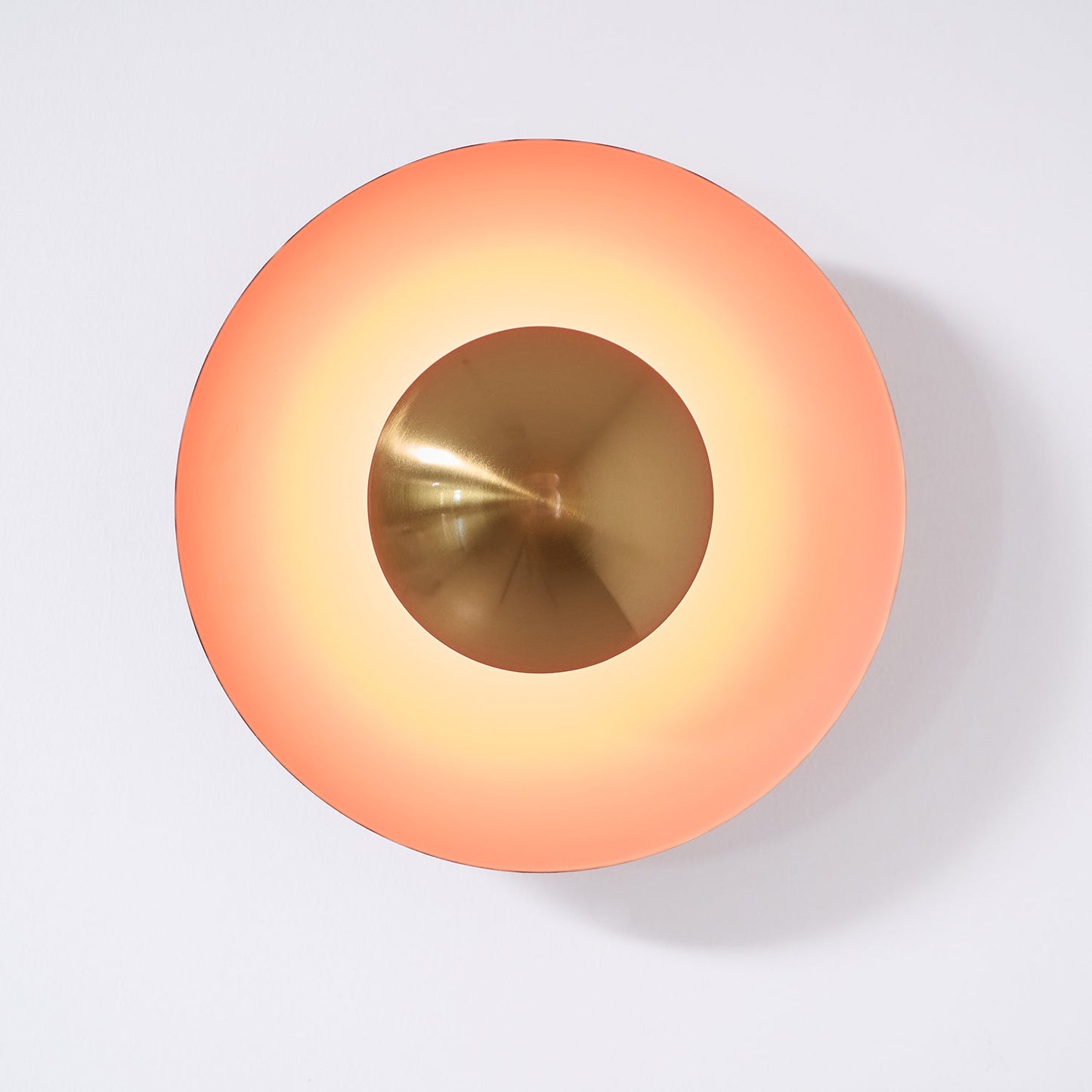 Round Wall Lamp Modern Minimalist with Integrated LED and Convex Mirror Centre