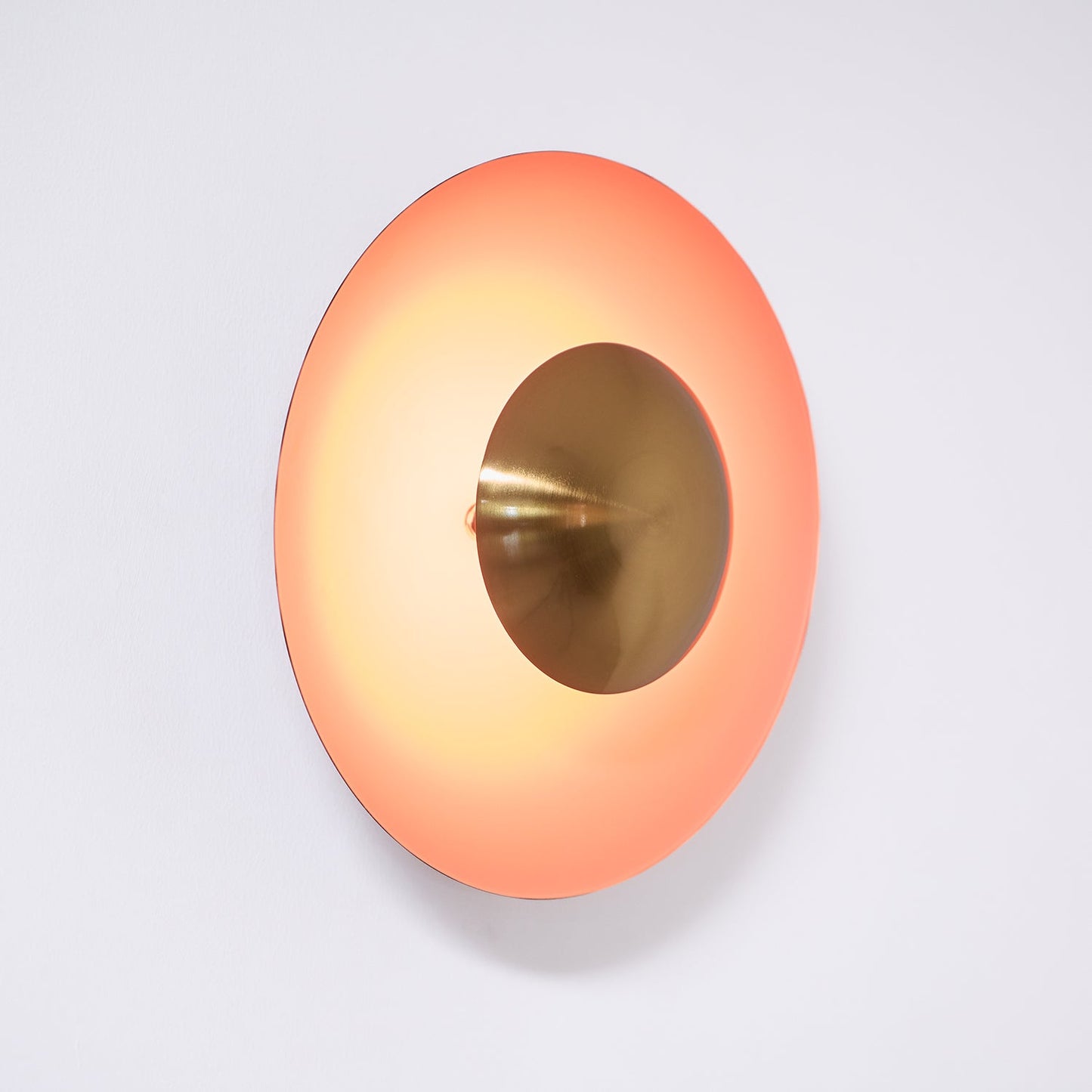 Round Wall Lamp Modern Minimalist with Integrated LED and Convex Mirror Centre