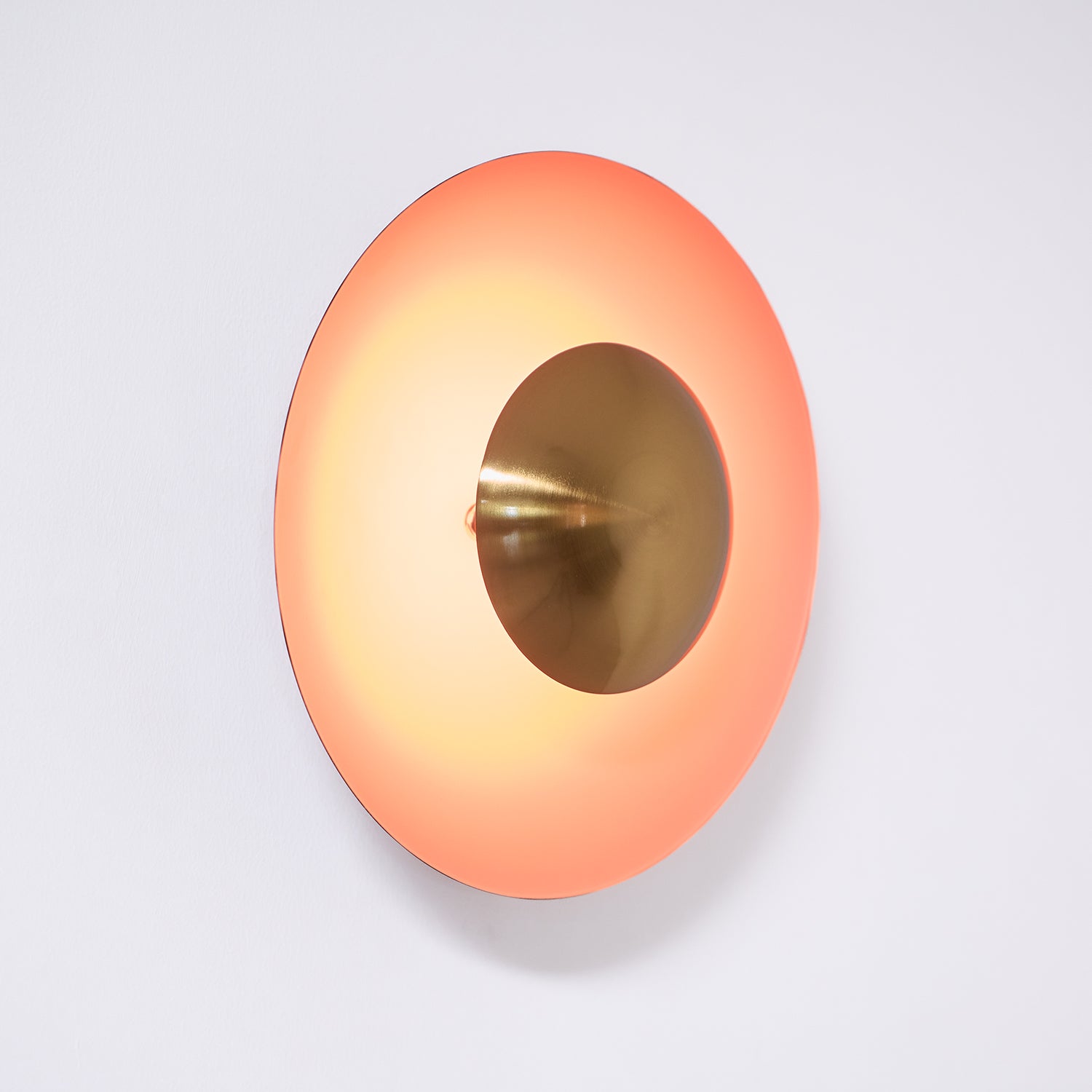 Round Wall Lamp Modern Minimalist with Integrated LED and Convex Mirror Centre