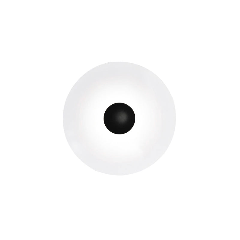 Round Wall Lamp Modern Minimalist with Integrated LED and Convex Mirror Centre