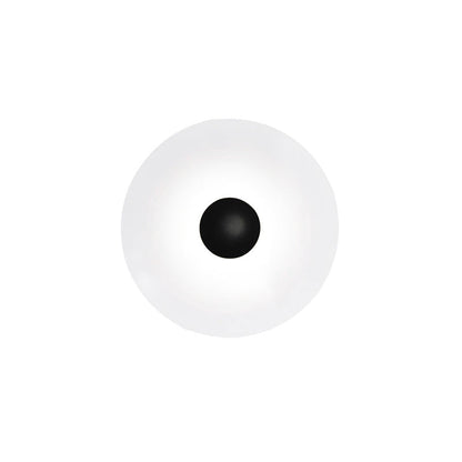 Round Wall Lamp Modern Minimalist with Integrated LED and Convex Mirror Centre
