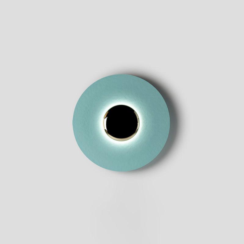 Round Wall Lamp Modern Minimalist with Integrated LED and Convex Mirror Centre