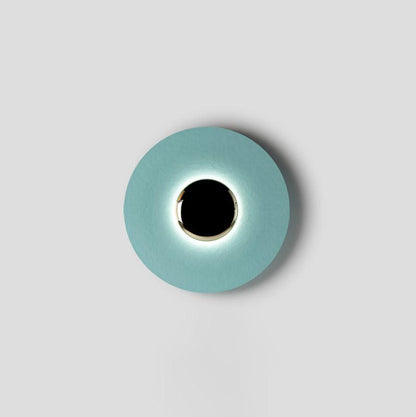 Round Wall Lamp Modern Minimalist with Integrated LED and Convex Mirror Centre