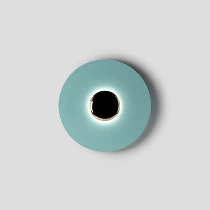 Round Wall Lamp Modern Minimalist with Integrated LED and Convex Mirror Centre