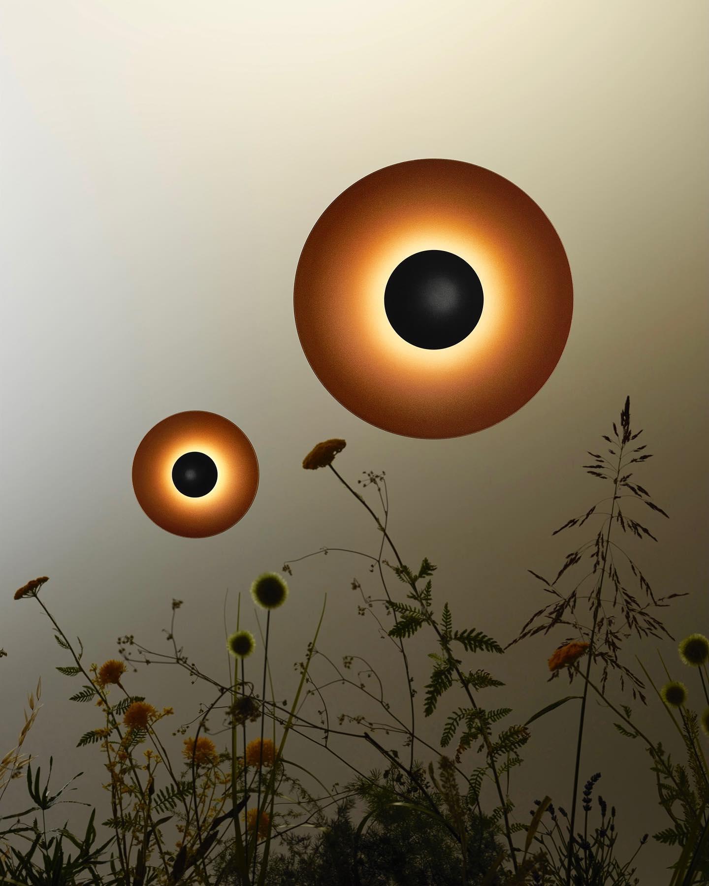 Round Wall Lamp Modern Minimalist with Integrated LED and Convex Mirror Centre