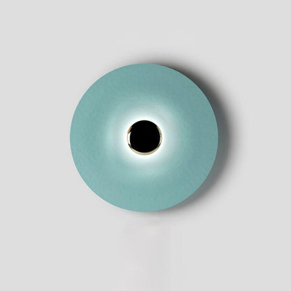 Round Wall Lamp Modern Minimalist with Integrated LED and Convex Mirror Centre