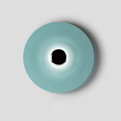 Round Wall Lamp Modern Minimalist with Integrated LED and Convex Mirror Centre