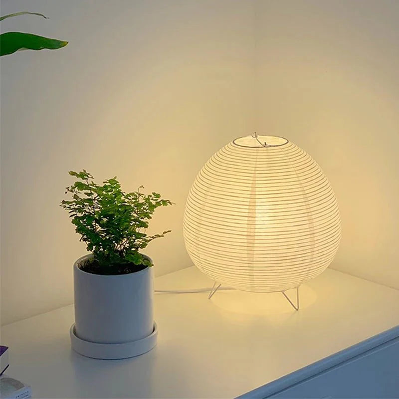 Sabi Paper Table Lamp with Tripod Base
