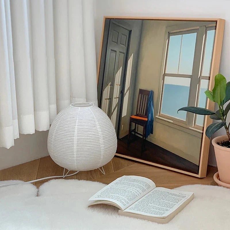 Sabi Paper Table Lamp with Tripod Base