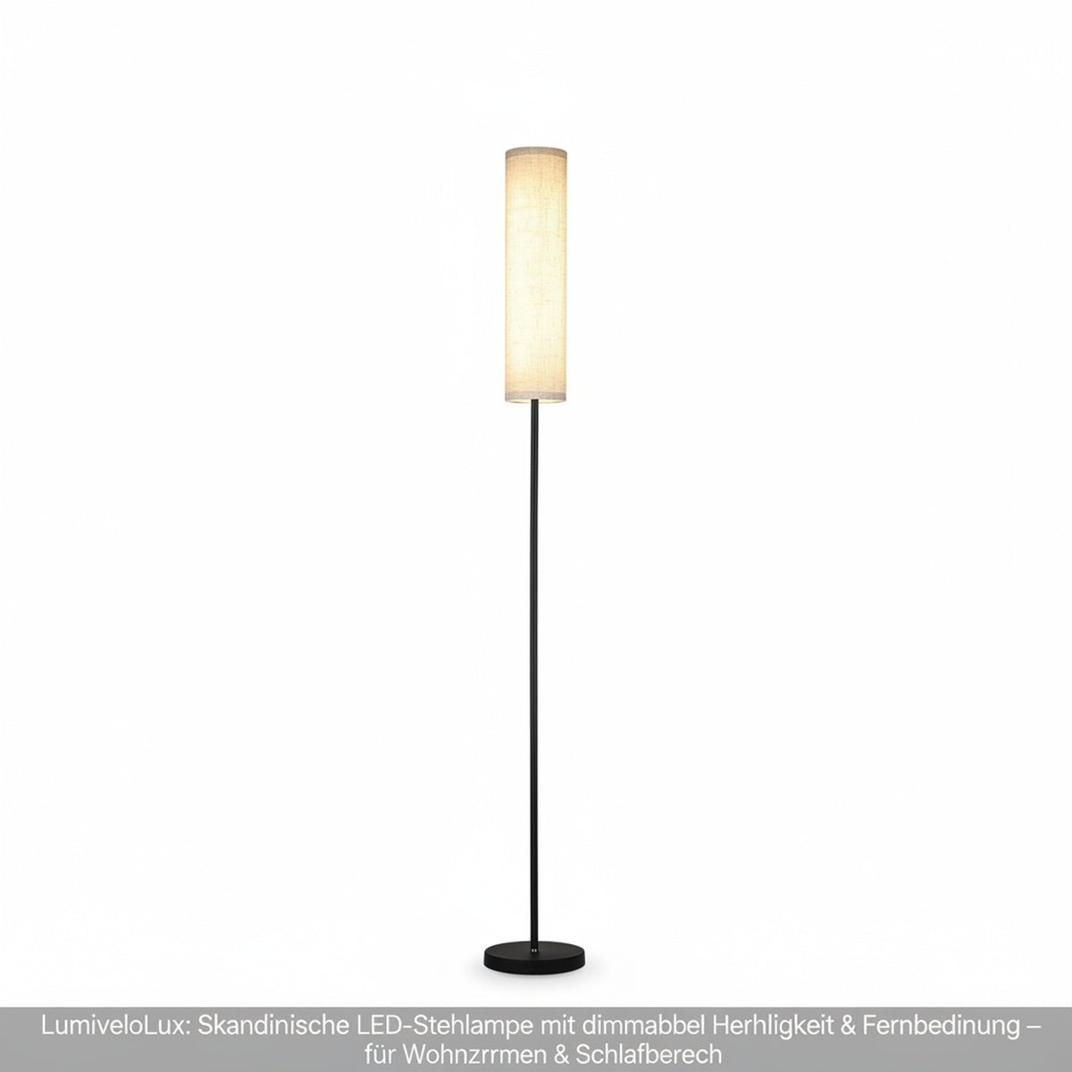 Scandinavian Floor Lamp with Dimmable LED and Remote Control